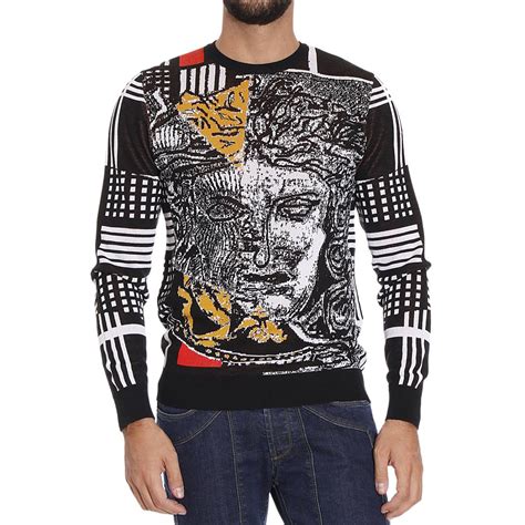 versace hoodies mens|versace jumper men's.